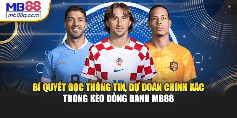 Bí quyết đọc thông tin, dự đoán chính xác trong kèo đồng banh MB88